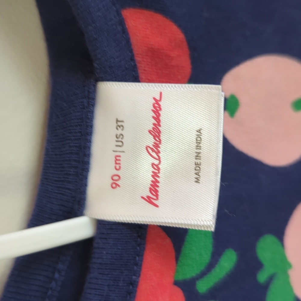 Hanna Andersson Blue Dress/Pants with Fruit Print Size 3T. - Picture 3 of 5